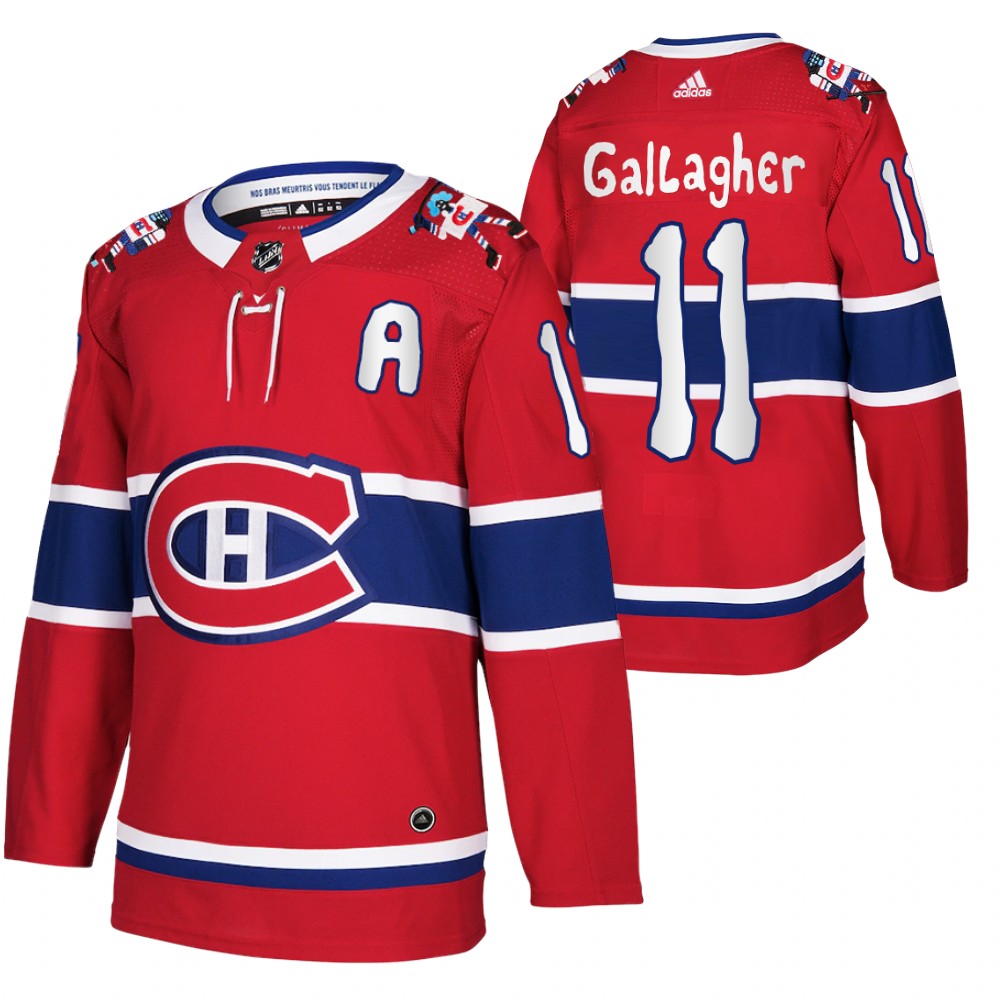 Montreal Canadiens Brendan Gallagher Red 12th Annual oneGOALtoASSIST Benoit Tardif Jersey