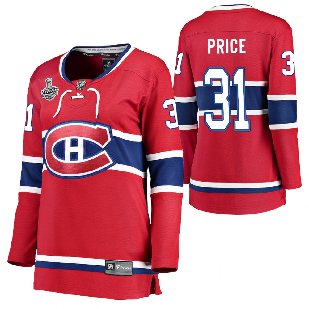 Montreal Canadiens Carey Price Women Red 2021 Stanley Cup Final Jersey