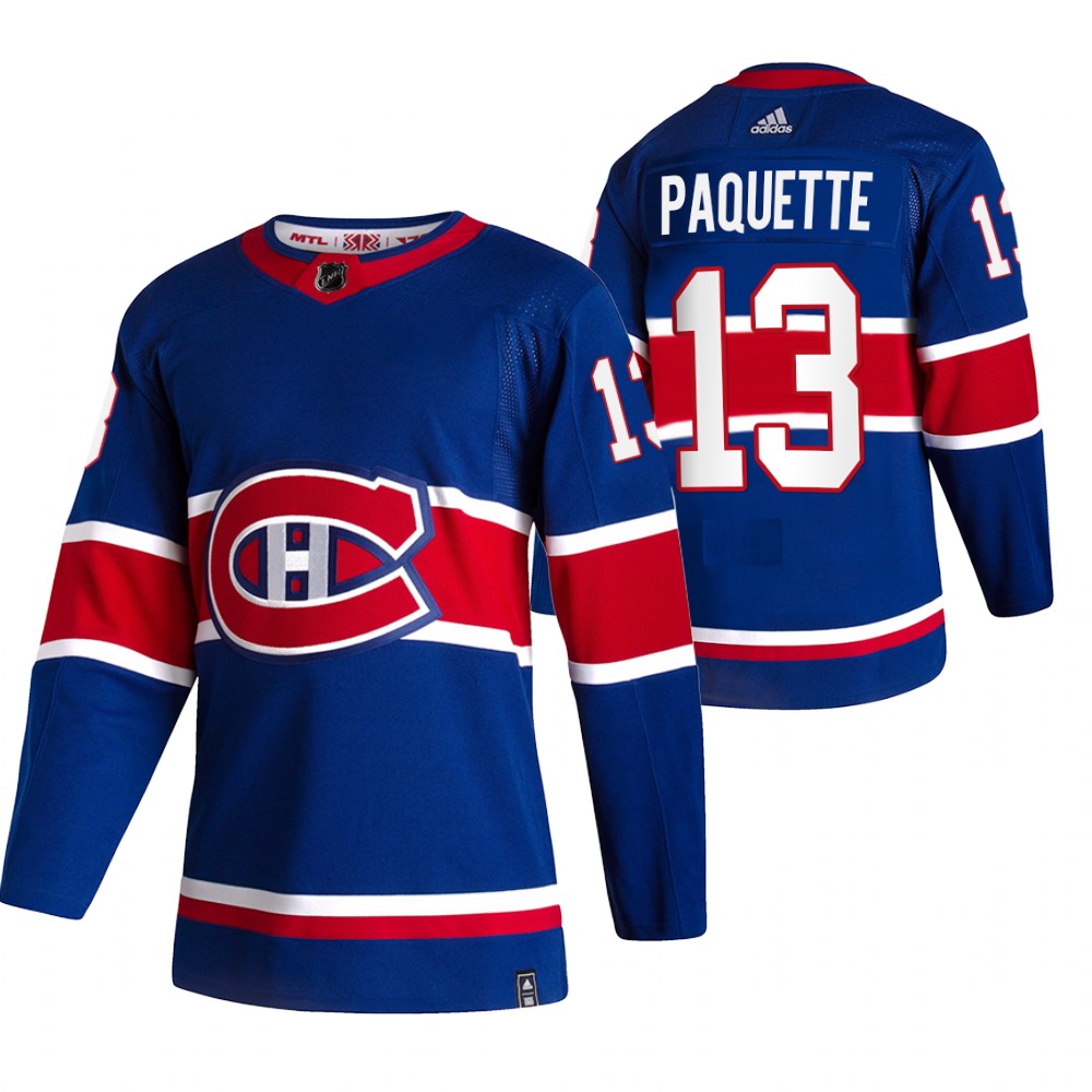 Montreal Canadiens Cedric Paquette Blue 2021 Reverse Retro Special Edition Jersey