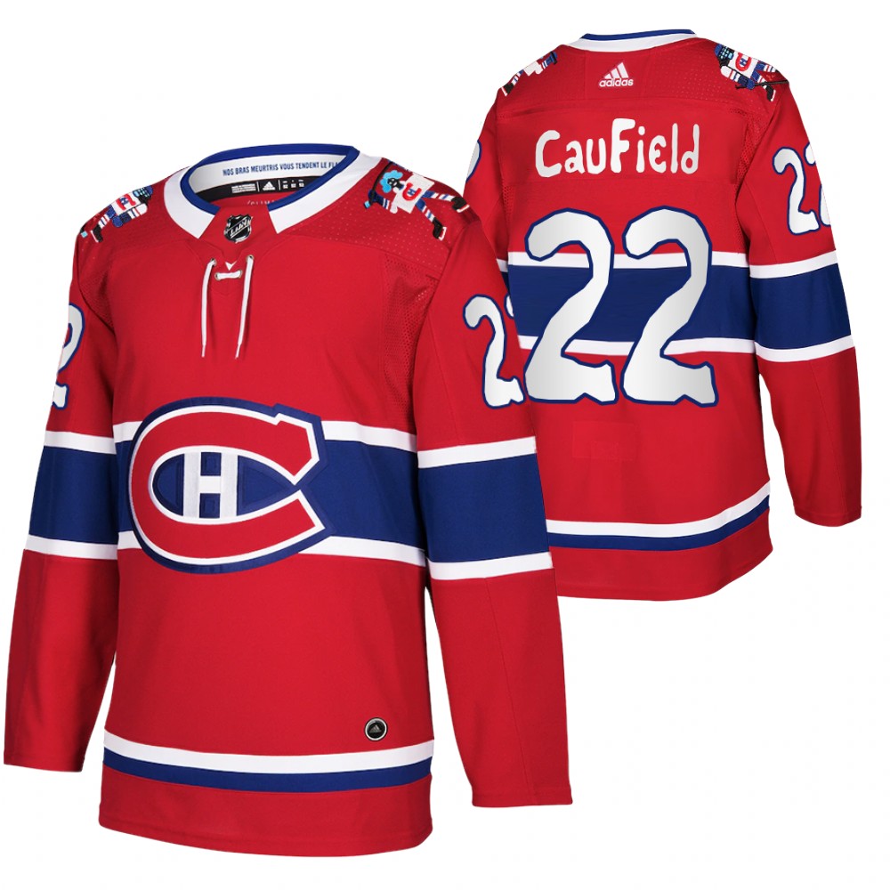 Montreal Canadiens Cole Caufield Red 12th Annual oneGOALtoASSIST Benoit Tardif Jersey