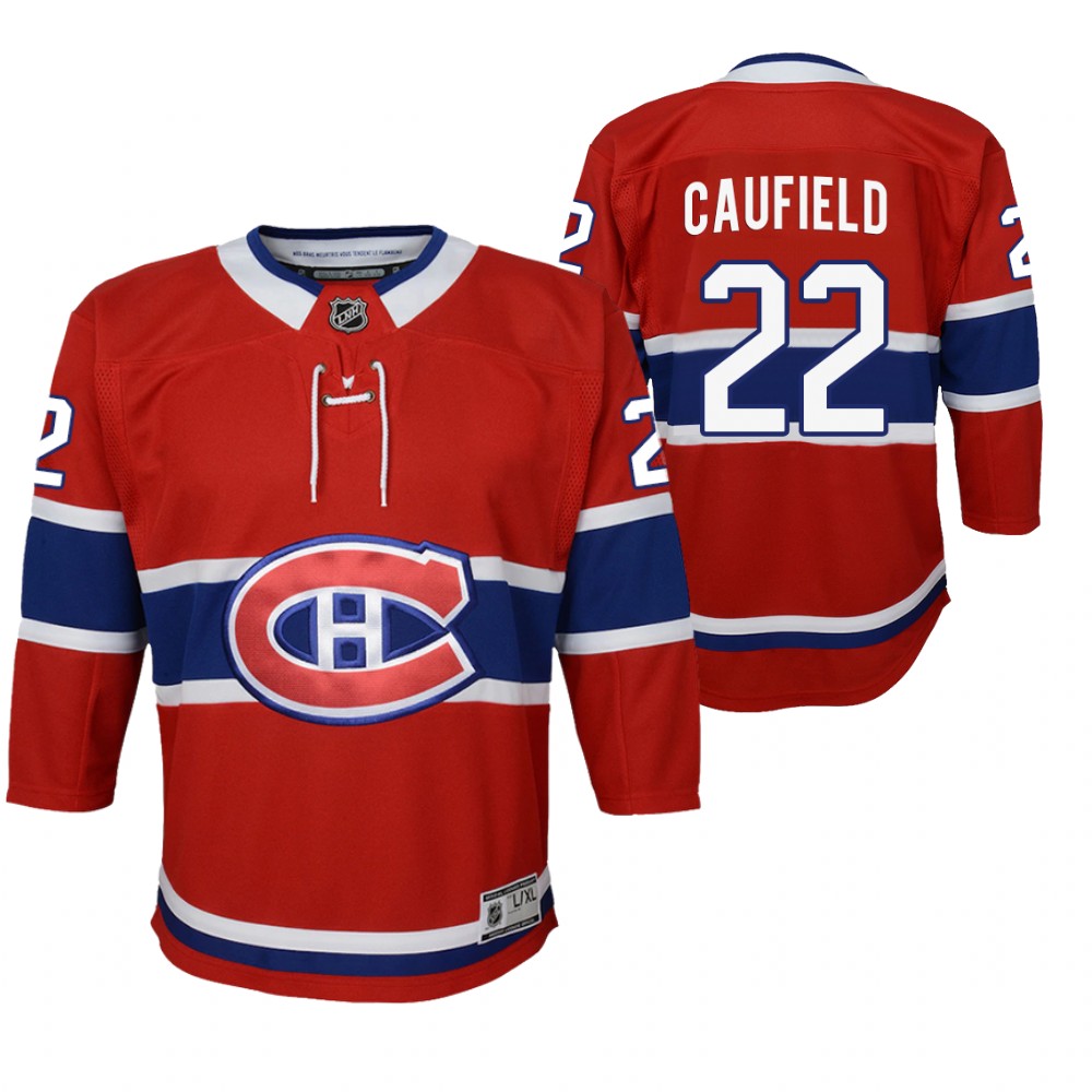 Montreal Canadiens Cole Caufield Youth Red Home Jersey