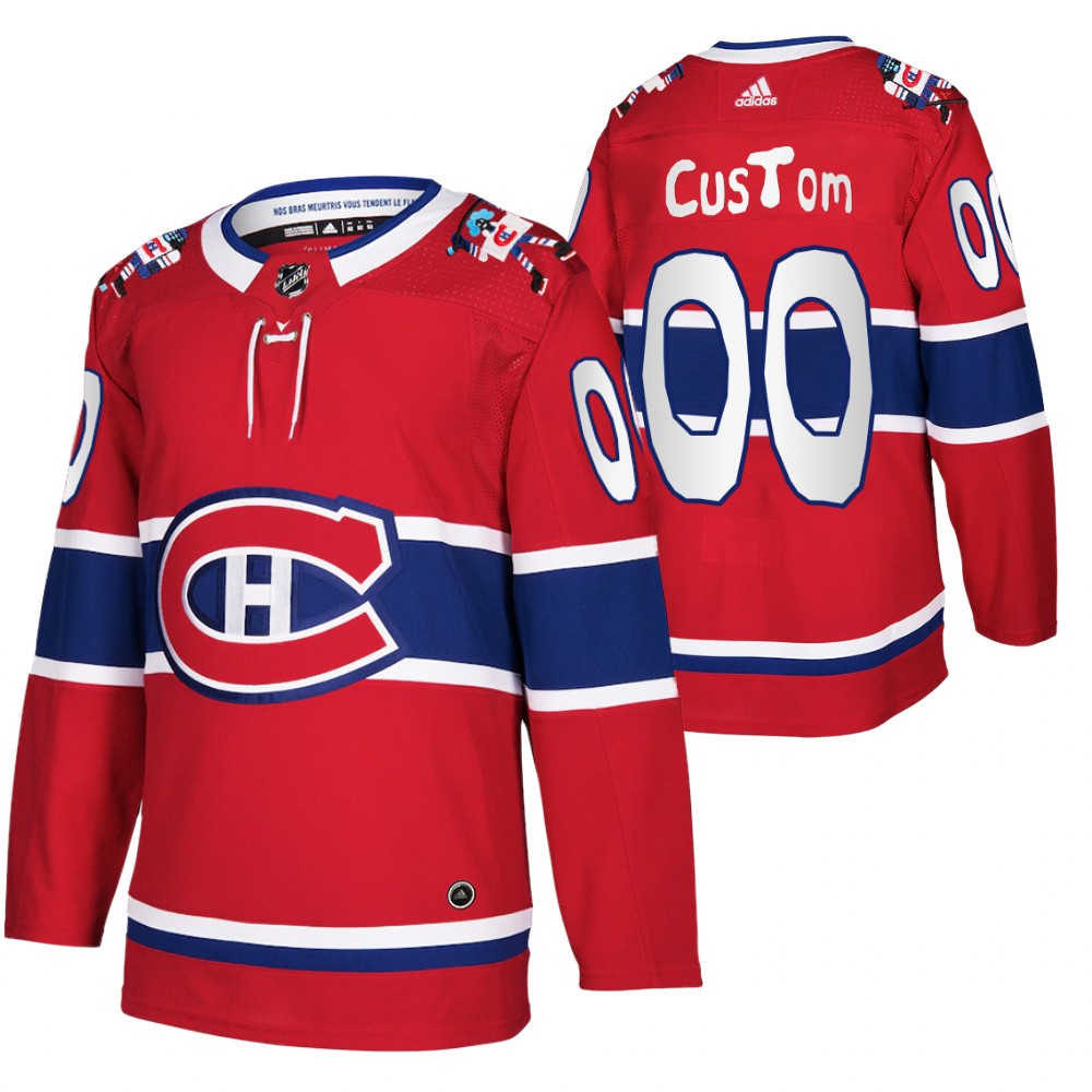 Montreal Canadiens Custom Red 12th Annual oneGOALtoASSIST Benoit Tardif Jersey