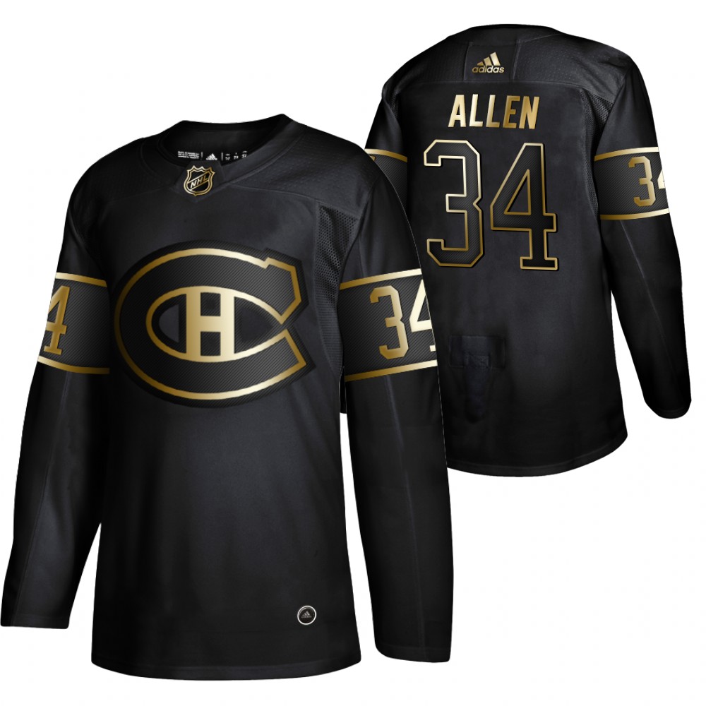 Montreal Canadiens Jake Allen Black Golden Edition Limited 2020-21 Jersey
