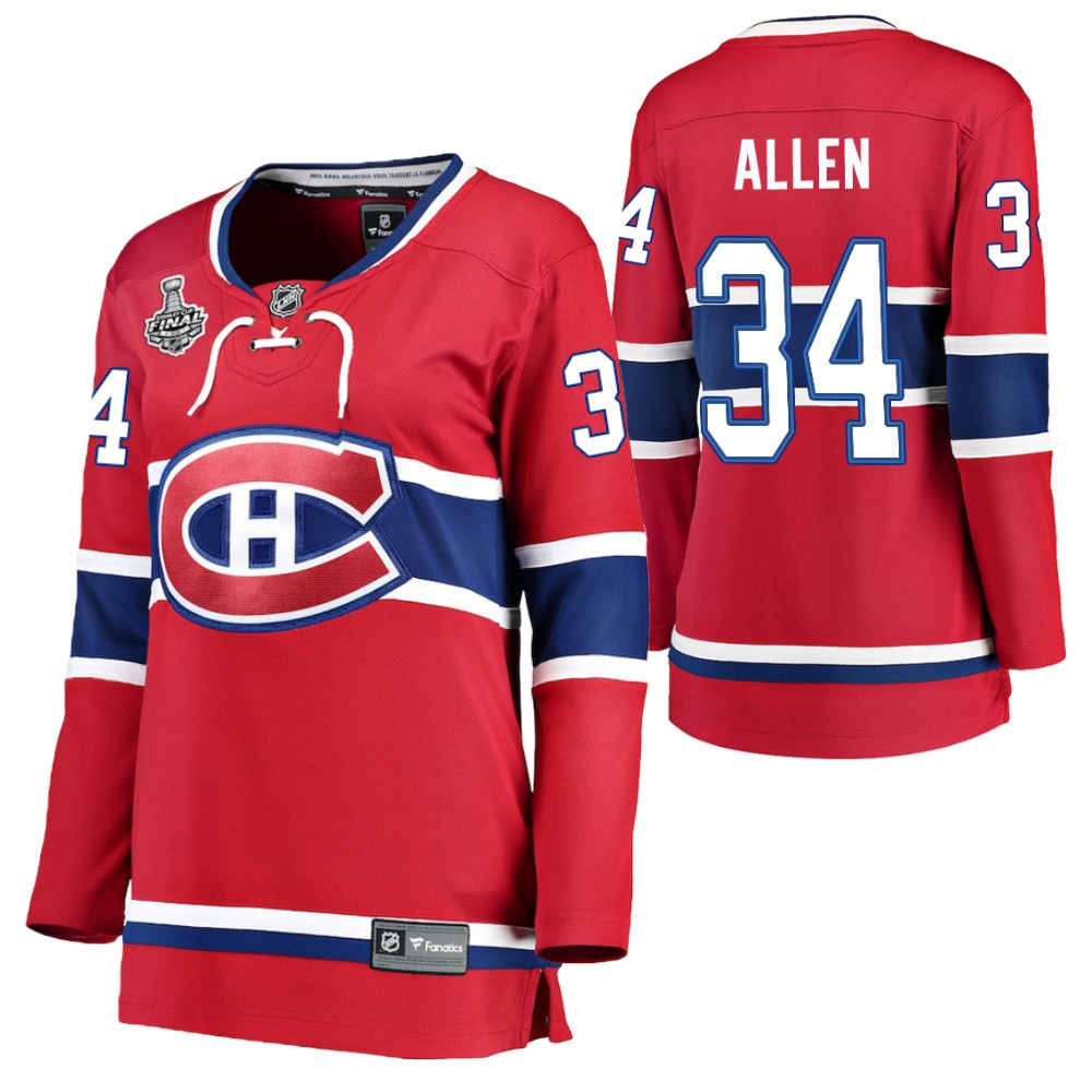 Montreal Canadiens Jake Allen Women Red 2021 Stanley Cup Final Jersey