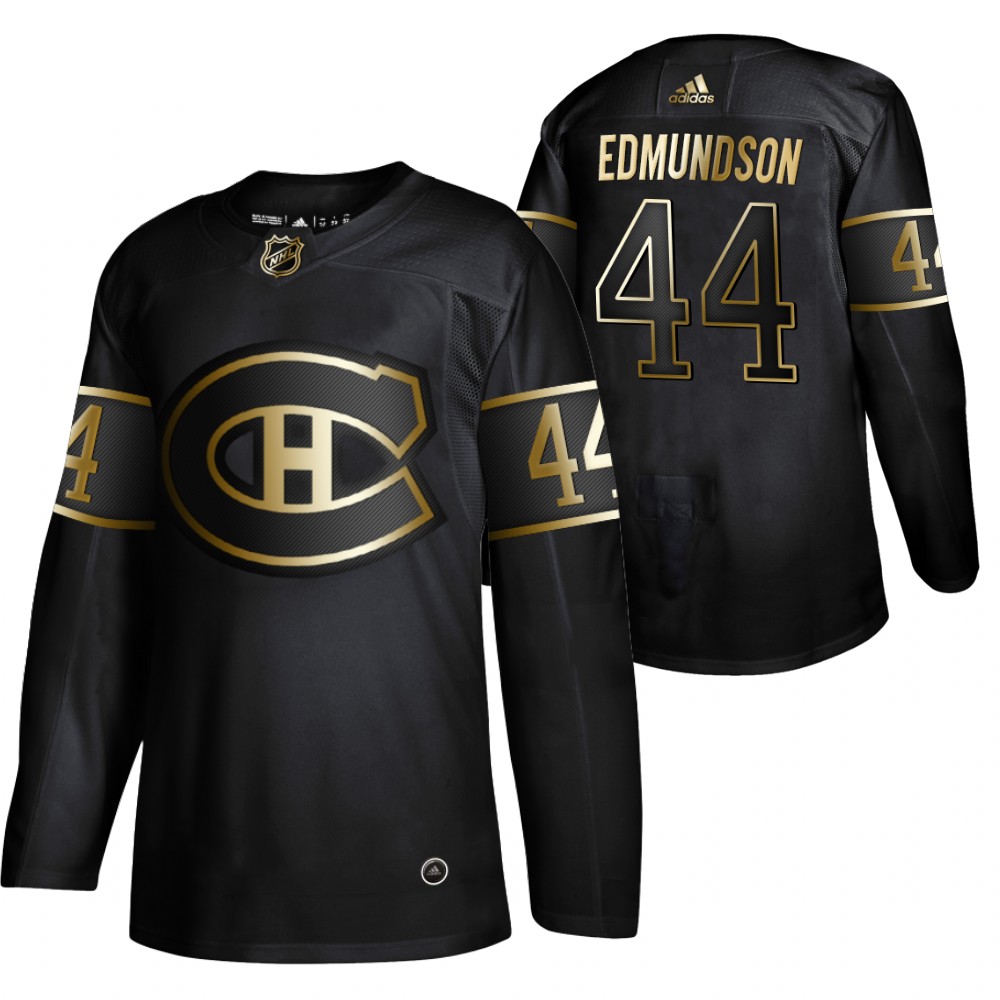 Montreal Canadiens Joel Edmundson Black Golden Edition Limited 2020-21 Jersey