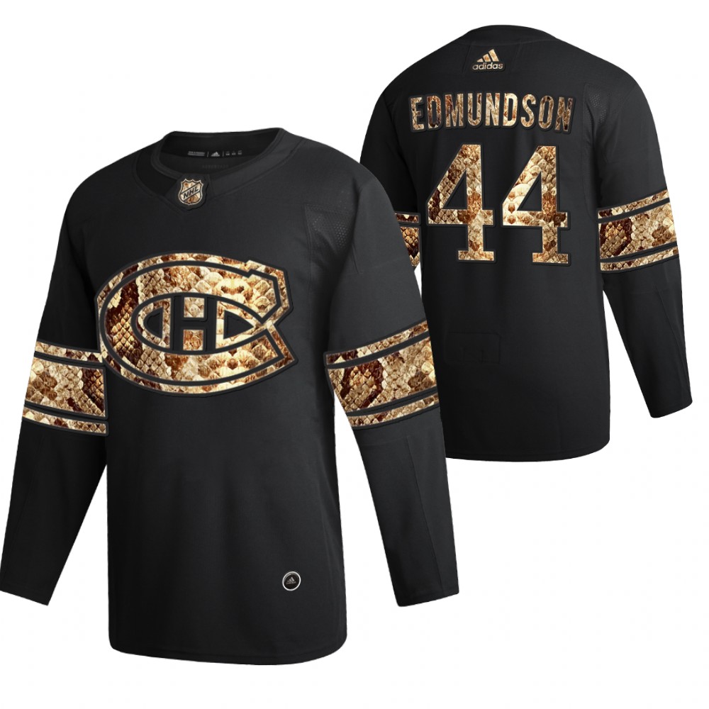 Montreal Canadiens Joel Edmundson Black Python Skin 2021 Exclusive Edition Jersey
