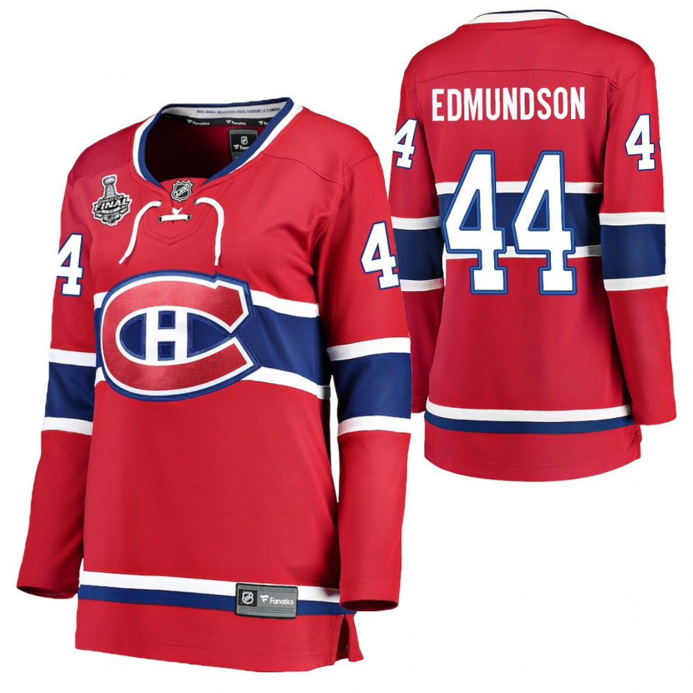 Montreal Canadiens Joel Edmundson Women Red 2021 Stanley Cup Final Jersey