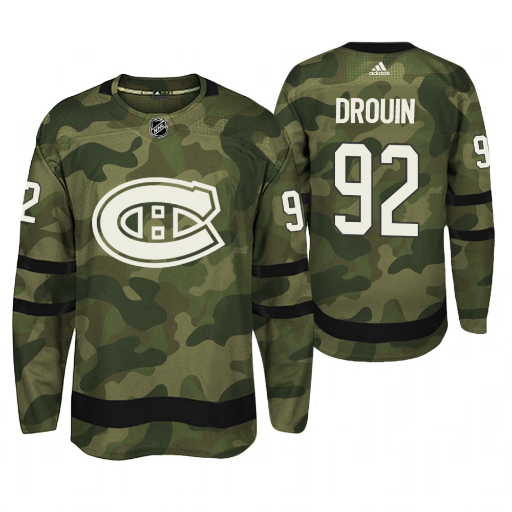Montreal Canadiens Jonathan Drouin Camo Armed Special Forces Player Jersey