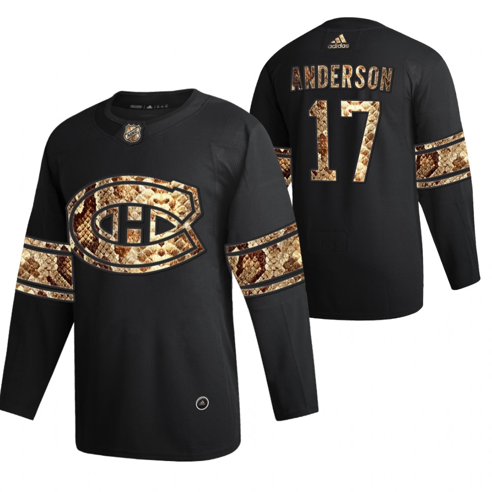 Montreal Canadiens Josh Anderson Black Python Skin 2021 Exclusive Edition Jersey