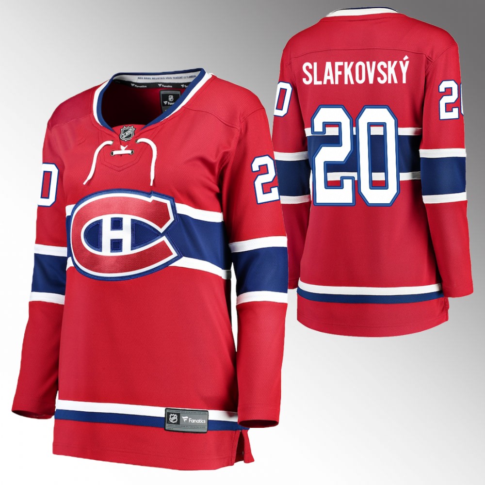 Montreal Canadiens Juraj Slafkovsky Women Red Home Jersey