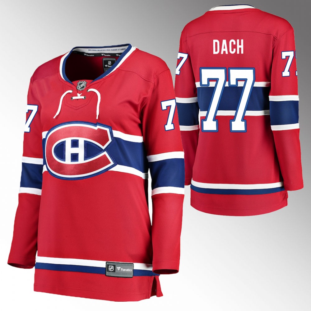 Montreal Canadiens Kirby Dach Women Red 2022 Home Jersey
