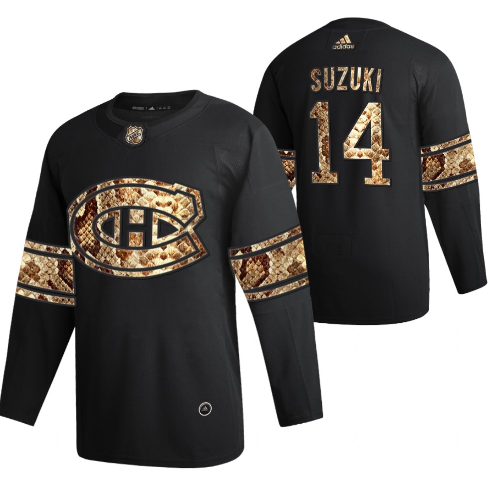 Montreal Canadiens Nick Suzuki Black Python Skin 2021 Exclusive Edition Jersey