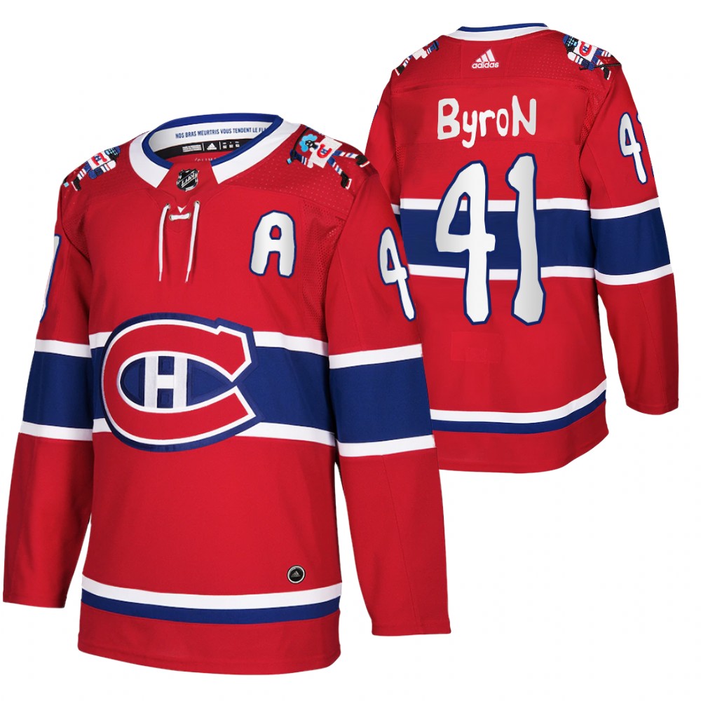 Montreal Canadiens Paul Byron Red 12th Annual oneGOALtoASSIST Benoit Tardif Jersey
