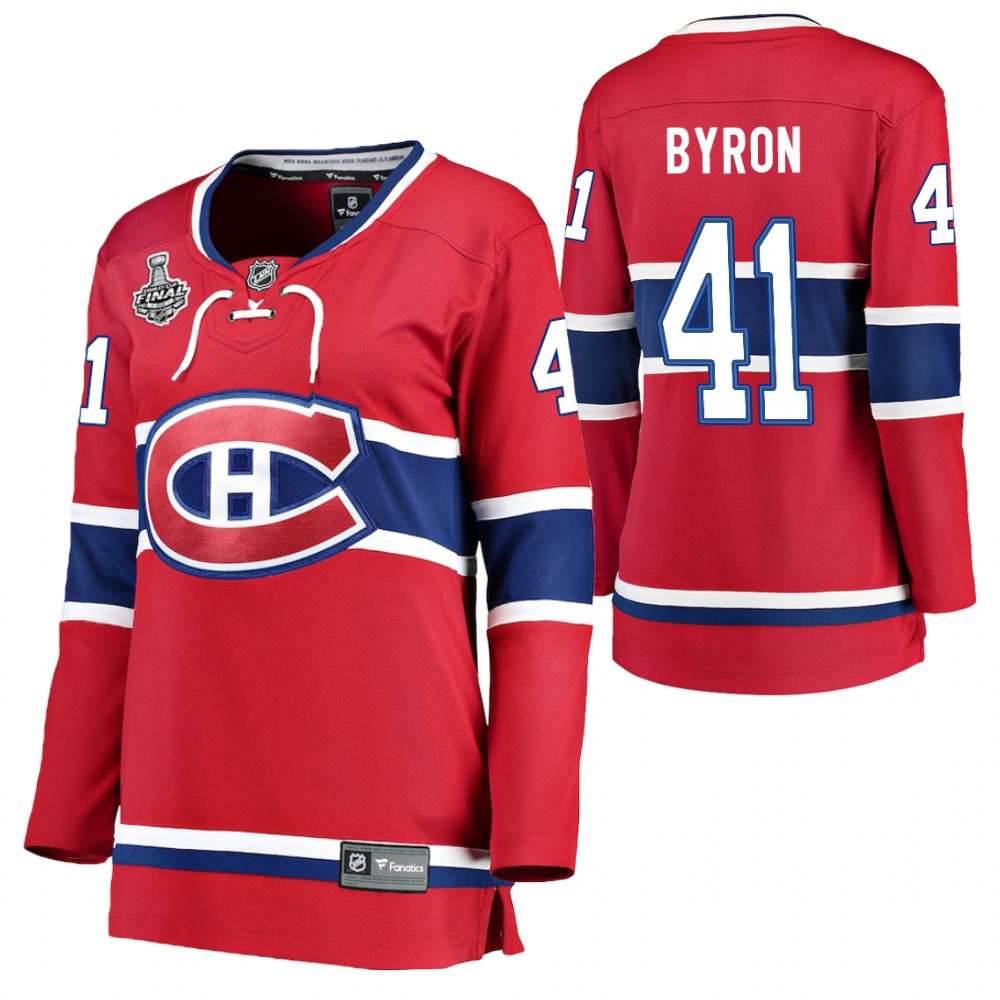 Montreal Canadiens Paul Byron Women Red 2021 Stanley Cup Final Jersey