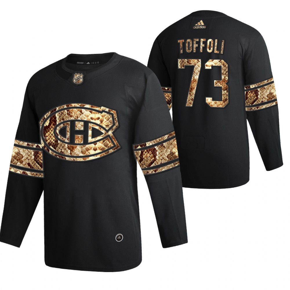 Montreal Canadiens Tyler Toffoli Black Python Skin 2021 Exclusive Edition Jersey
