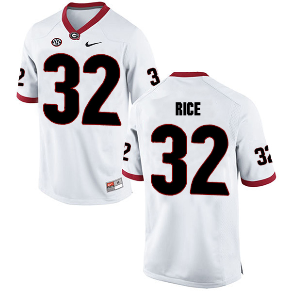 Monty Rice Georgia Bulldogs Men's Jersey - #32 NCAA White Limited Away