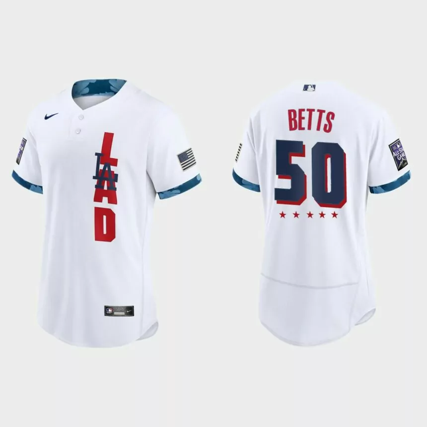 Mookie Betts Los Angeles Dodgers 2021 MLB All-Star Game Authentic Jersey – White