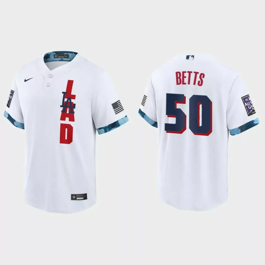 Mookie Betts Los Angeles Dodgers 2021 MLB All-Star Game Replica Jersey – White