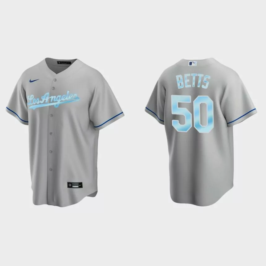 Mookie Betts Los Angeles Dodgers 2022 Father’s Day Gift Replica Jersey – Gray