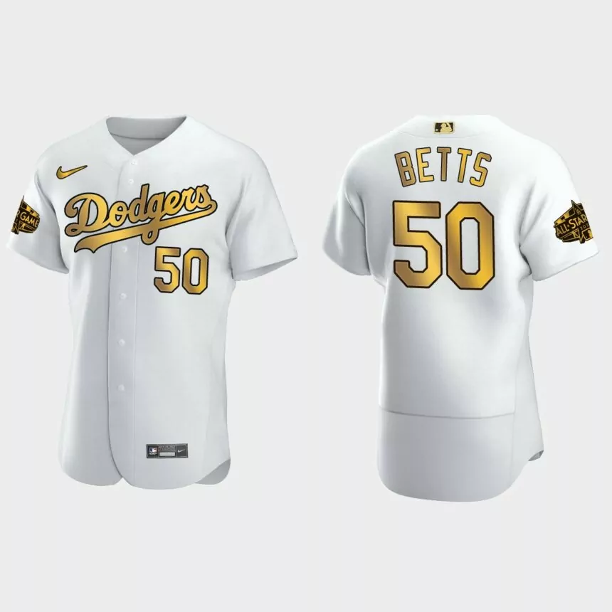 Mookie Betts Los Angeles Dodgers 2022 MLB All-Star Game Jersey – White Gold