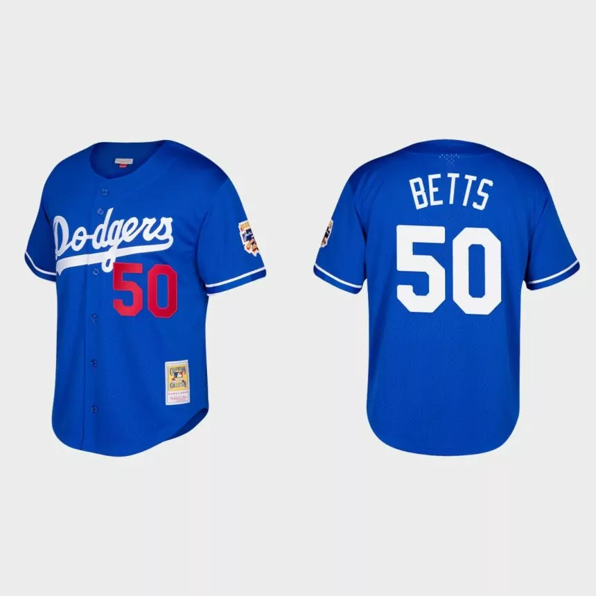 Mookie Betts Los Angeles Dodgers Cooperstown Collection Mesh Batting Practice Jersey – Royal