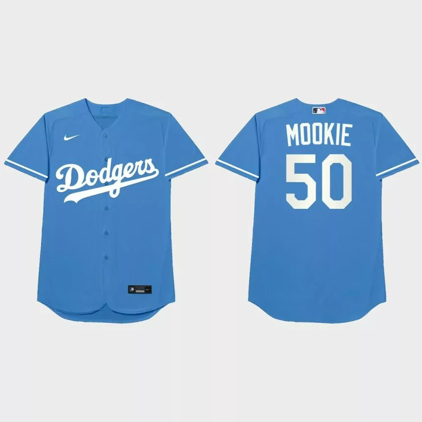 Mookie Betts Nickname Dodgers 2021 Players’ Weekend Mookie Jersey – Royal