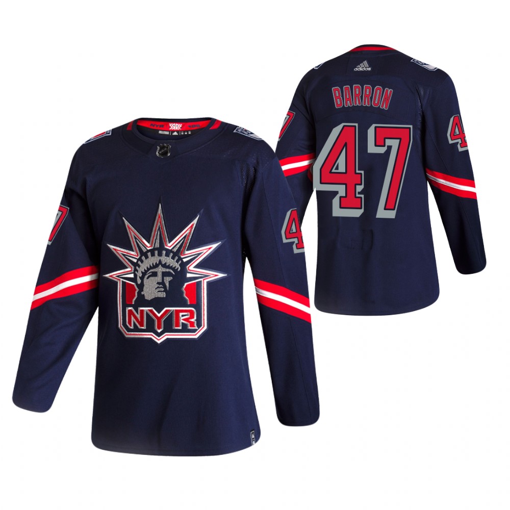 Morgan Barron New York Rangers Reverse Retro Navy Men's Jersey Authentic