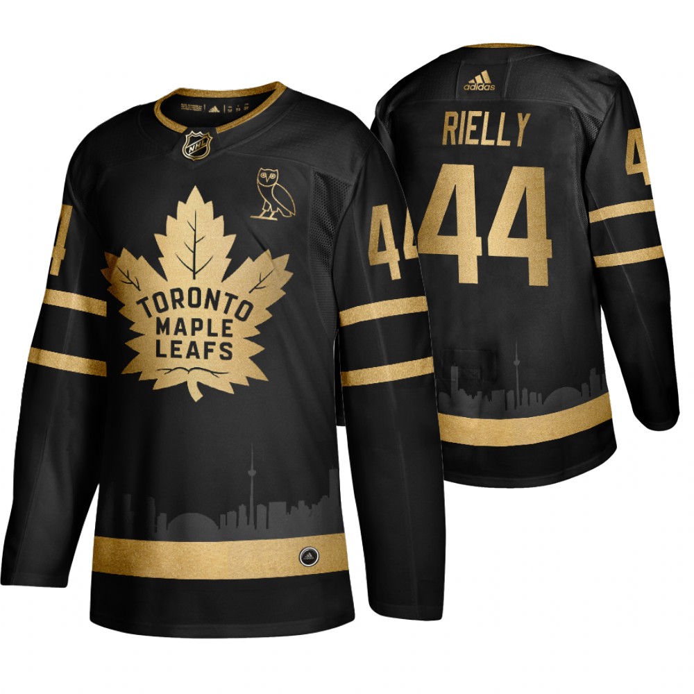 Morgan Rielly Black Golden Limited Edition MAPLE LEAFS × OVO Jersey