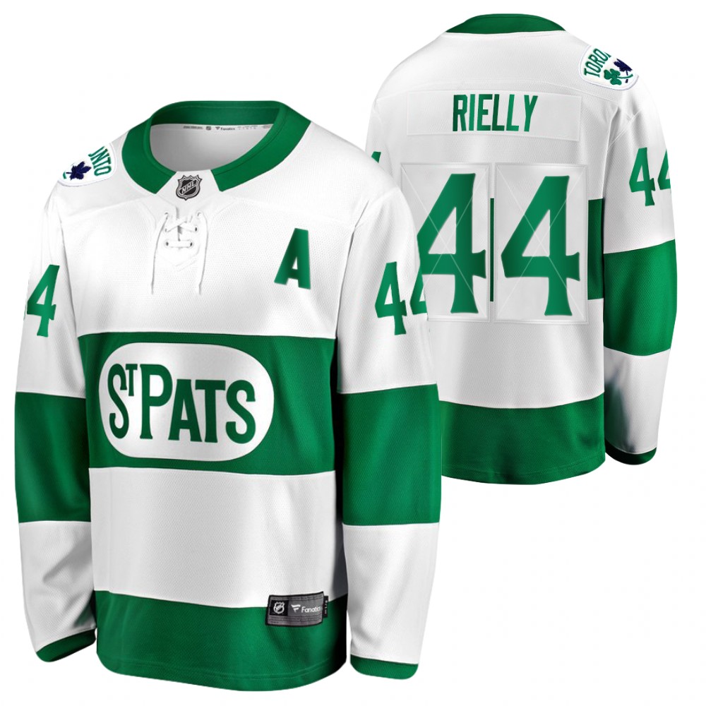 Morgan Rielly Maple Leafs 2021 St. Pats Green #44 Jersey