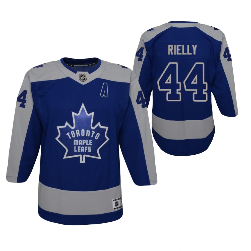 Morgan Rielly Toronto Maple Leafs 2021 Reverse Retro Blue Youth Jersey Replica