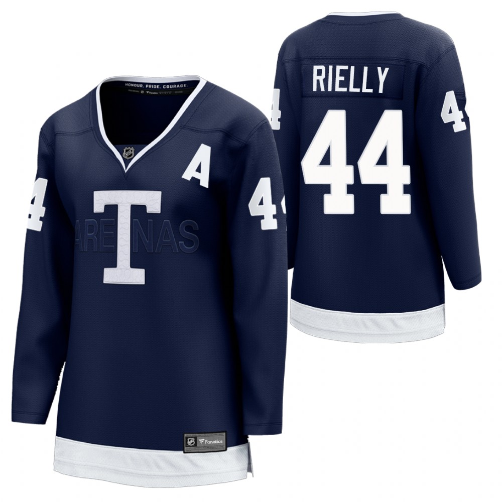 Morgan Rielly Toronto Maple Leafs 2022 Heritage Classic Navy Women Jersey
