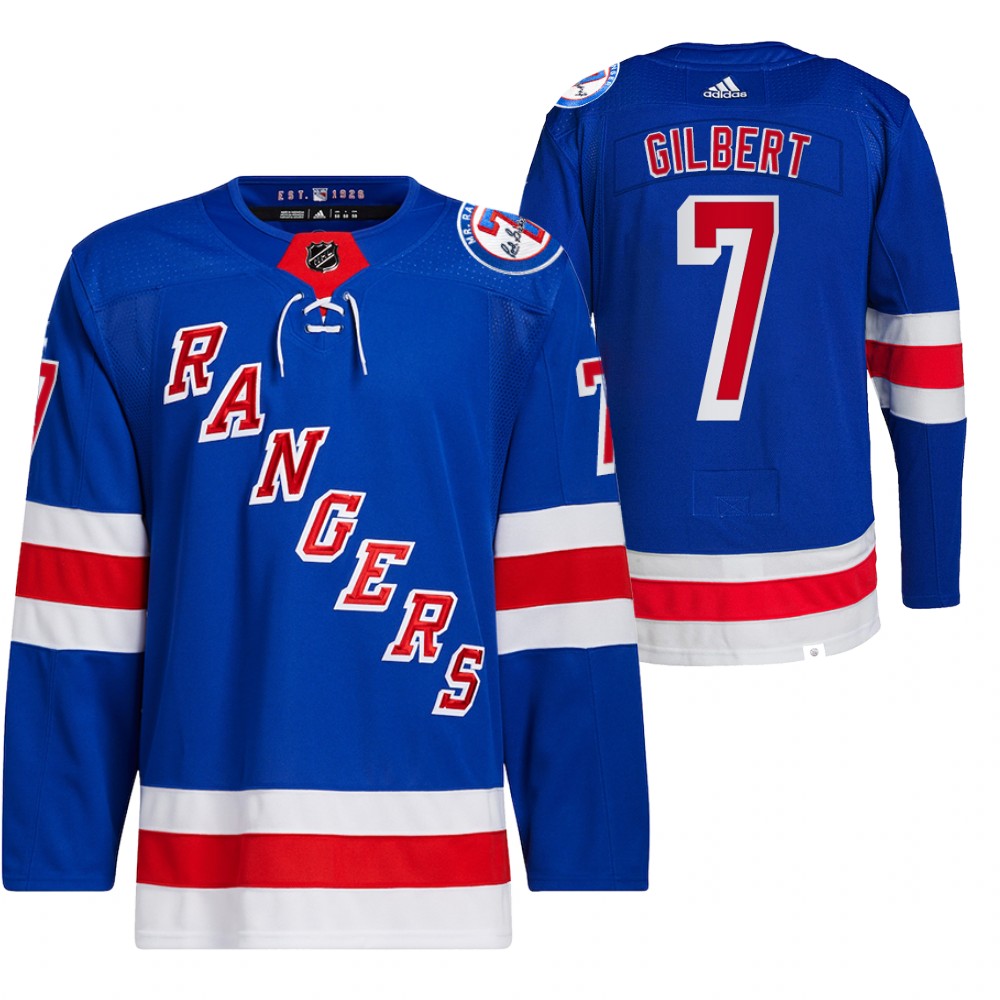 Mr Ranger 7 Memorial Patch New York Rangers Rod Gilbert Gilbert Hockey HOF Jersey