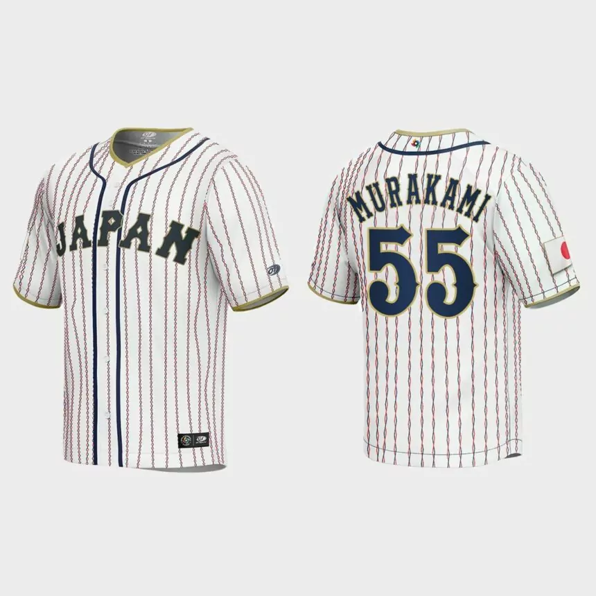 Munetaka Murakami Japan Baseball 2023 World Baseball Classic Jersey – White