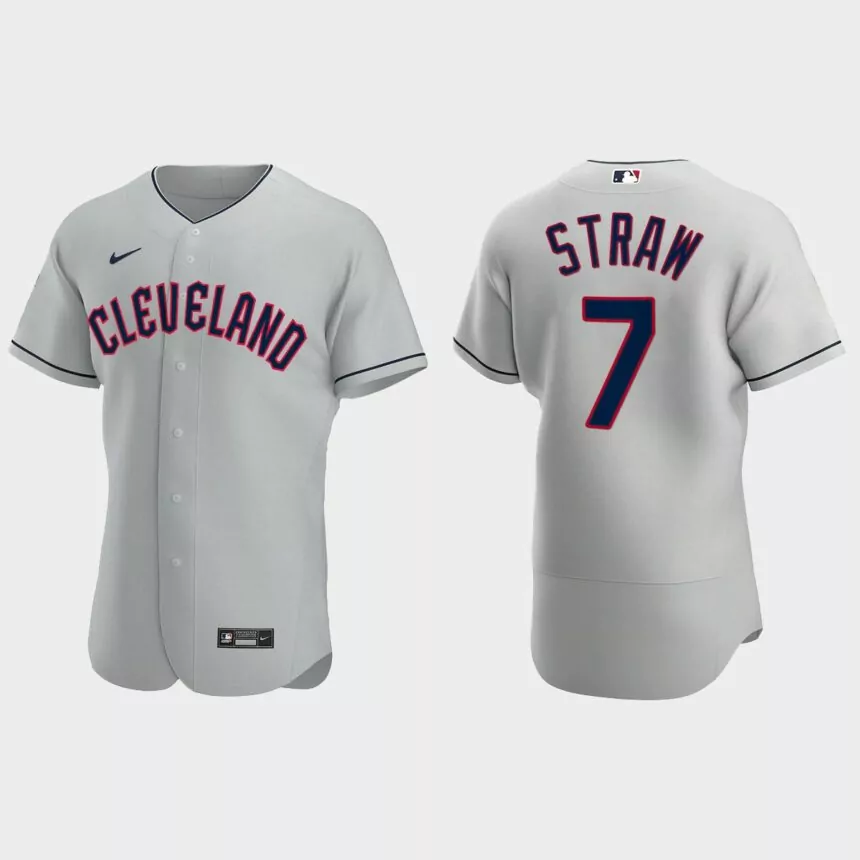 Myles Straw Cleveland Guardians 2022 Authentic Road Jersey – Gray