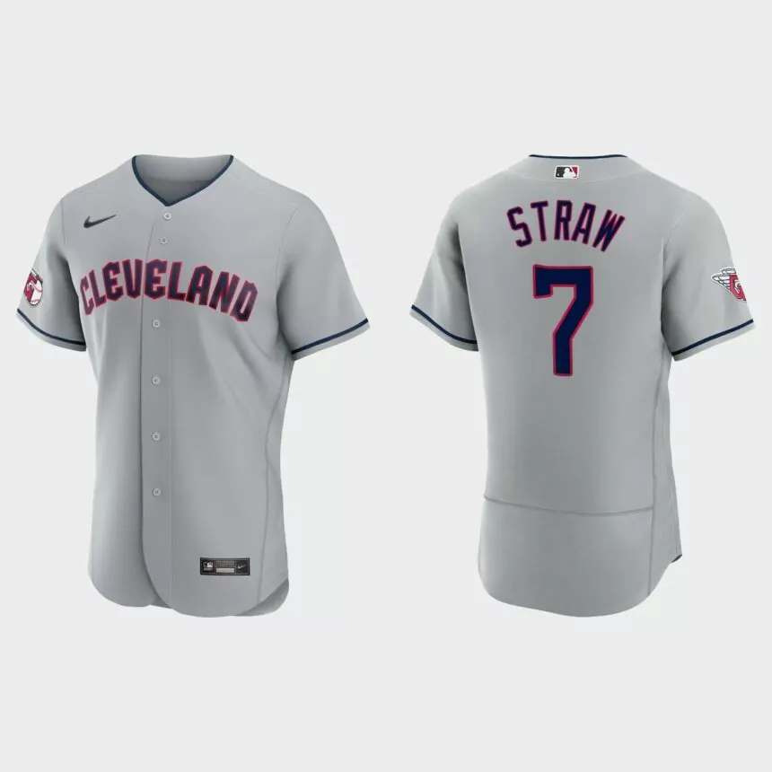 Myles Straw Cleveland Guardians Authentic Jersey – Gray