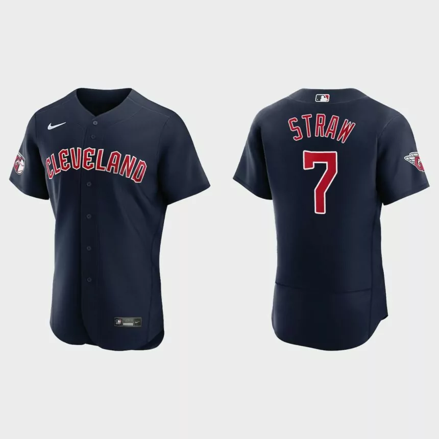 Myles Straw Cleveland Guardians Authentic Jersey – Navy