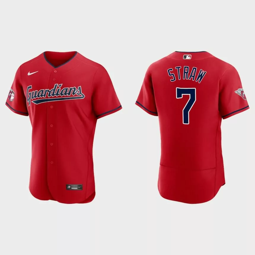 Myles Straw Cleveland Guardians Authentic Jersey – Red