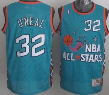 NBA 1996 All-Star #32 Shaquille Oneal Green Swingman Throwback Jerse