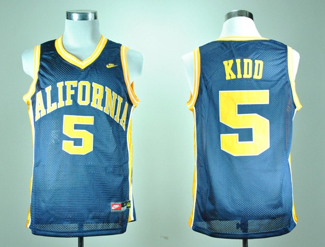 NBA NCAA California Golden Bears Jason Kidd 5 Navy Blue College Basketball Jersey
