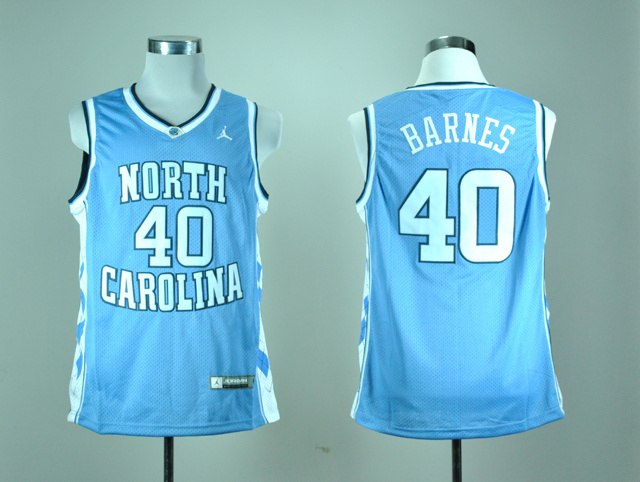 NBA NCAA North Carolina Tar Heels Harrison Barnes 40 Blue College Basketball Jersey