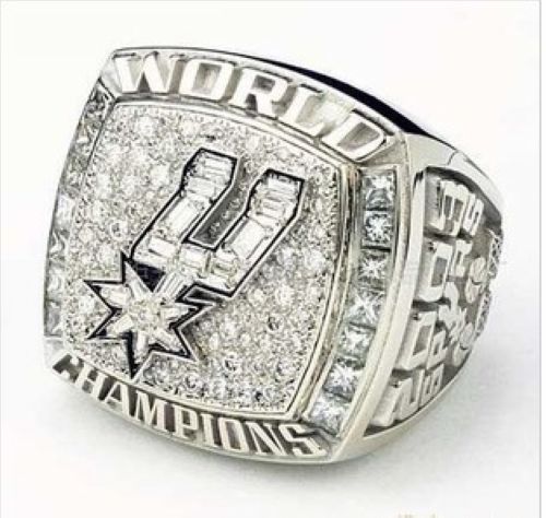 NBA San Antonio Spurs World Champions Silver Ring