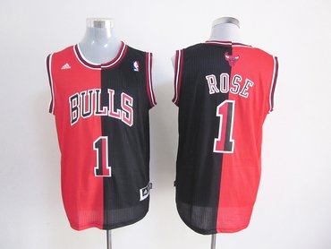 NBA chicago bulls 1 Derrick Rose Split jerseys
