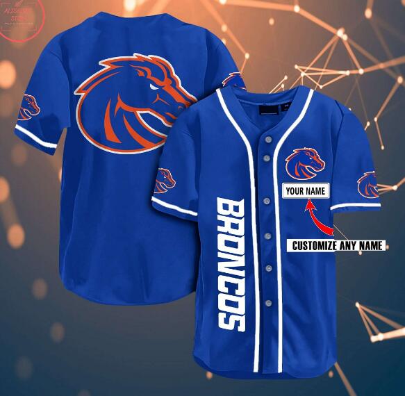 NCAA BOISE STATE BRONCOS PERSONALIZED BASEBALL JERSEY