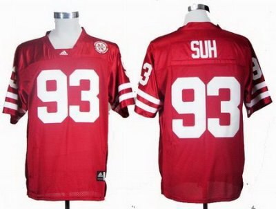 NCAA Nebraska Cornhuskers Ndamukong Suh 93 Red College Football Jersey