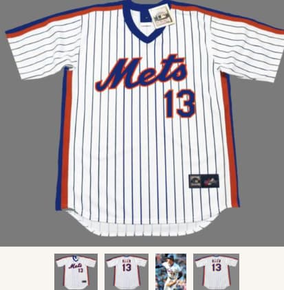 NEIL ALLEN New York Mets 1983 Majestic Cooperstown Home Baseball Jersey