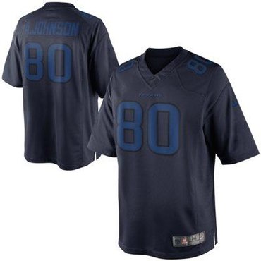 NEW Andre Johnson Houston Texans Drenched Limited Jerseys(Navy Blue)
