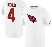 NEW Arizona Cardinals #4 Kevin Kolb Name & Number T-Shirt - White