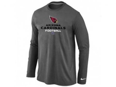 NEW Arizona Cardinals Authentic Logo Long Sleeve T-Shirt D.Grey