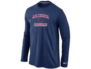 NEW Arizona Cardinals Heart & Soul Long Sleeve T-Shirt D.Blue