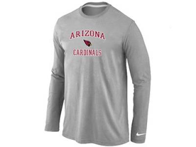 NEW Arizona Cardinals Heart & Soul Long Sleeve T-Shirt Grey